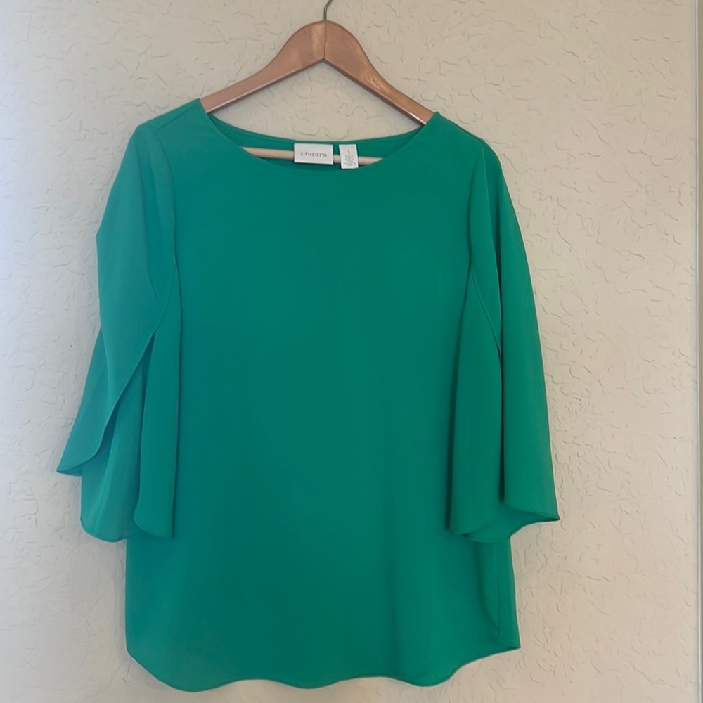 Chicos size 1 Kelly green blouse